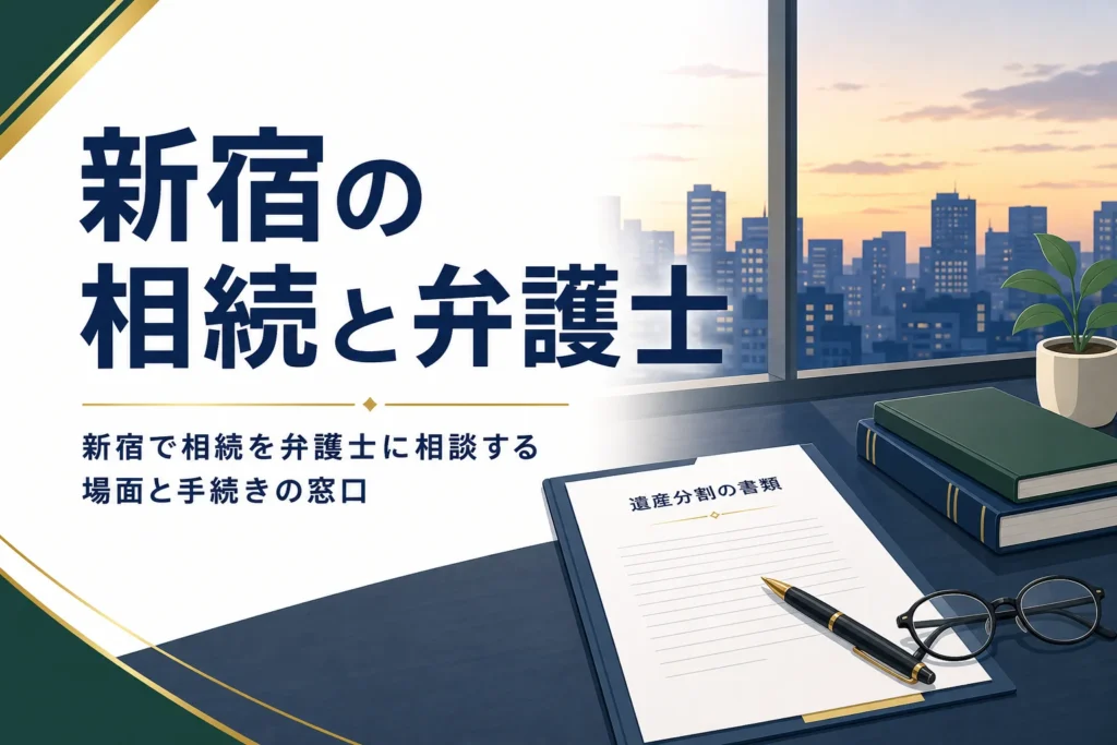 新宿区で相続を弁護士に相談すべき場面と手続きの窓口を解説する記事のアイキャッチ