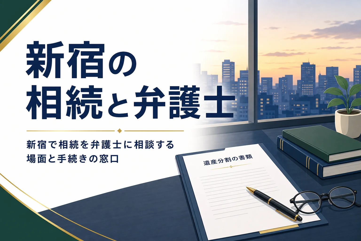 新宿区で相続を弁護士に相談すべき場面と手続きの窓口を解説する記事のアイキャッチ