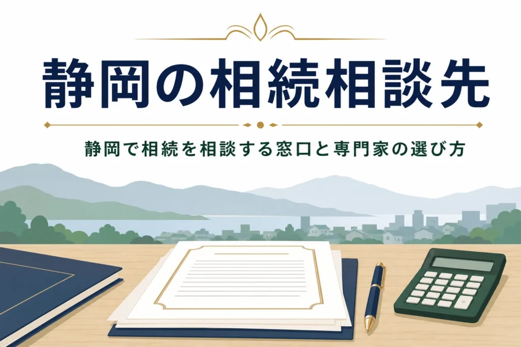 静岡県で相続を相談する窓口と専門家の選び方を解説する記事のアイキャッチ