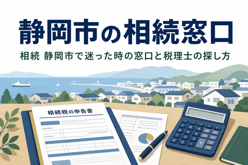 静岡市で相続の窓口と税理士の探し方を解説する記事のアイキャッチ