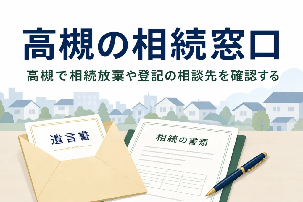 高槻市で相続の手続きをする窓口と相談先の選び方を解説する記事のアイキャッチ