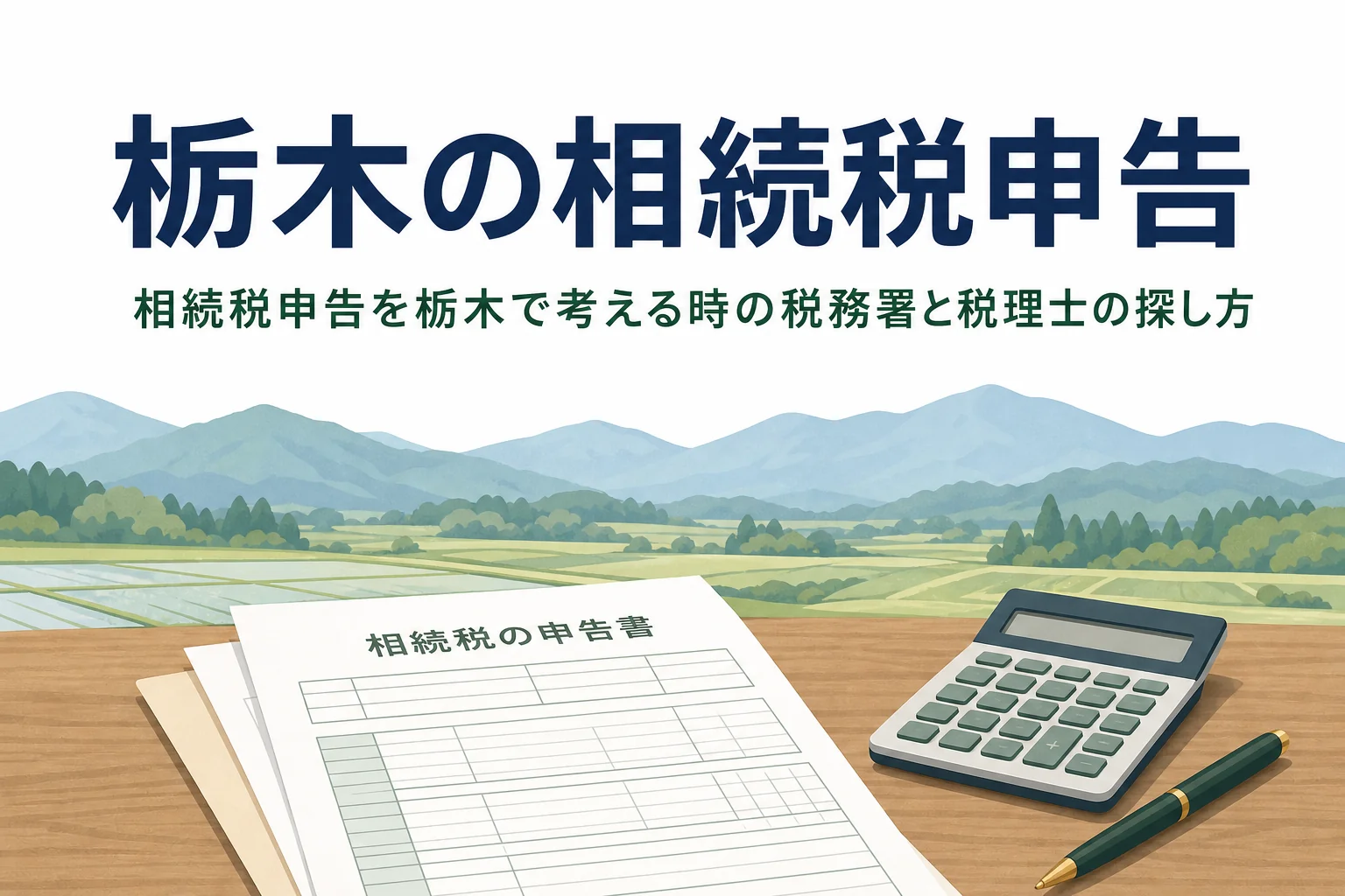 栃木県で相続税の申告先の税務署と税理士の選び方を解説する記事のアイキャッチ