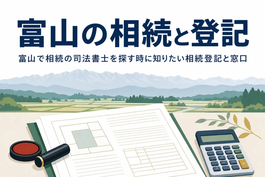 富山県で相続登記を司法書士に頼む目安と相続手続きの窓口を解説する記事のアイキャッチ