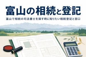 富山県で相続登記を司法書士に頼む目安と相続手続きの窓口を解説する記事のアイキャッチ