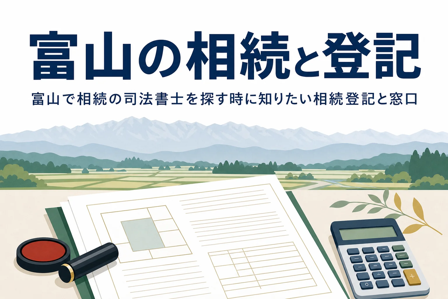 富山県で相続登記を司法書士に頼む目安と相続手続きの窓口を解説する記事のアイキャッチ