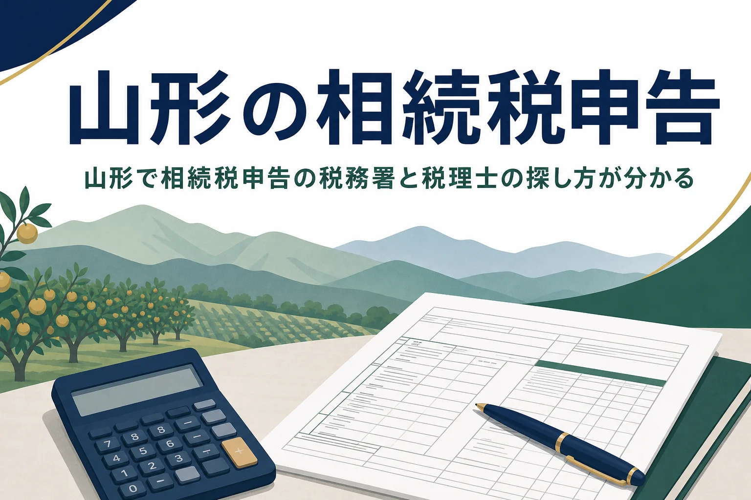 山形県で相続税申告の提出先と税理士の探し方を解説する記事のアイキャッチ