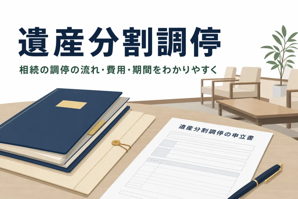 遺産分割調停の流れや費用、期間を解説する記事のアイキャッチ