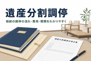 遺産分割調停の流れや費用、期間を解説する記事のアイキャッチ
