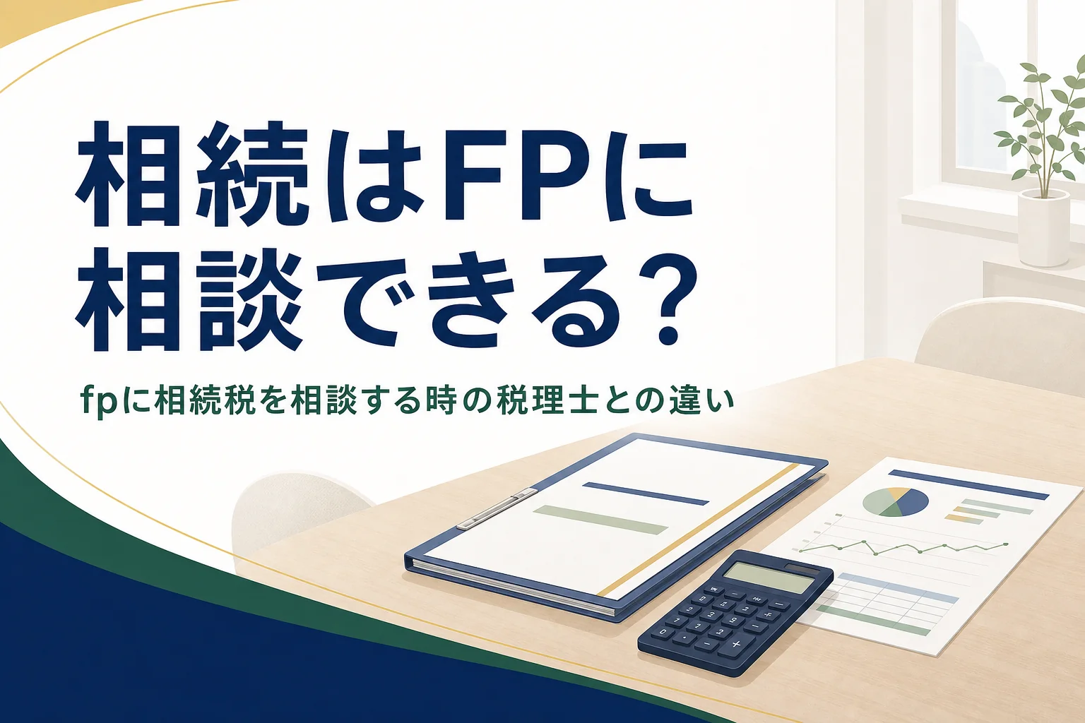 相続をFPに相談できるかと税理士との違いを解説する記事のアイキャッチ