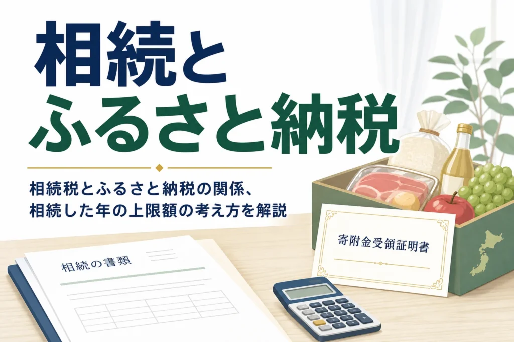 相続税とふるさと納税の関係を解説する記事のアイキャッチ