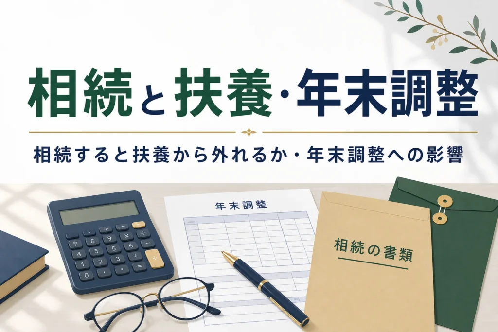相続と扶養・年末調整の関係を解説する記事のアイキャッチ