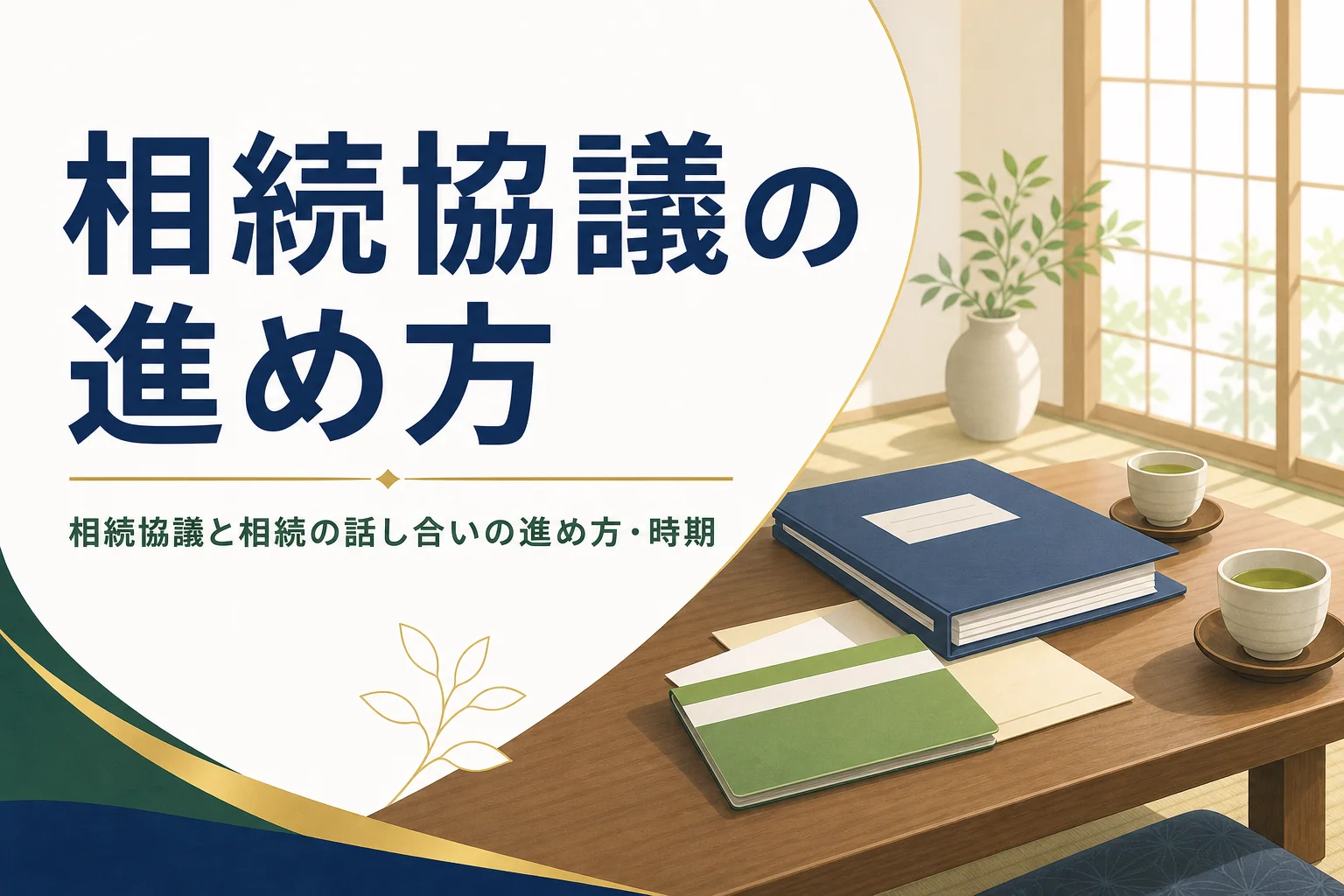 相続協議の進め方と時期を解説する記事のアイキャッチ