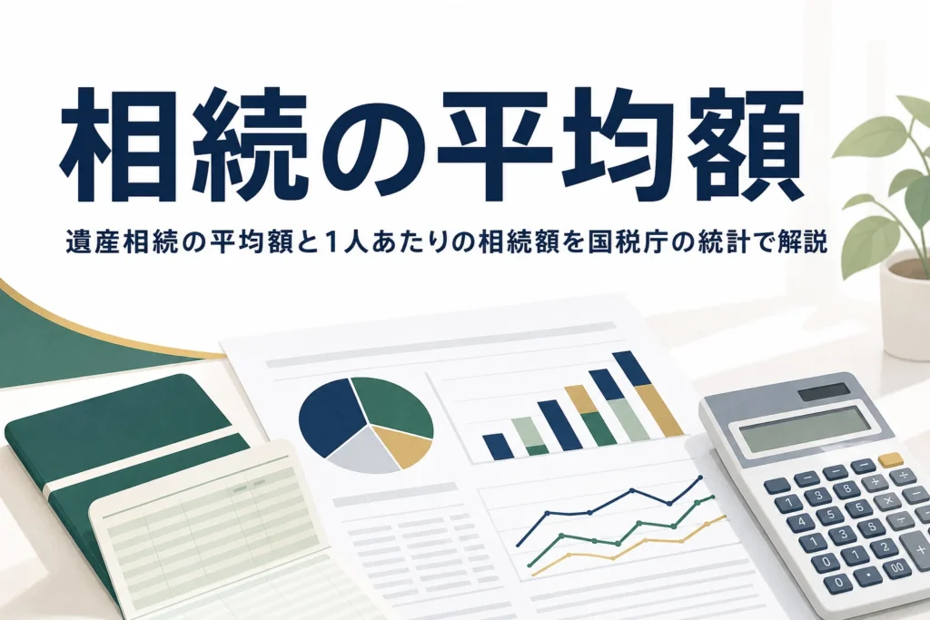 遺産相続の平均額と1人あたりの相続額を国税庁の統計で解説を解説する記事のアイキャッチ