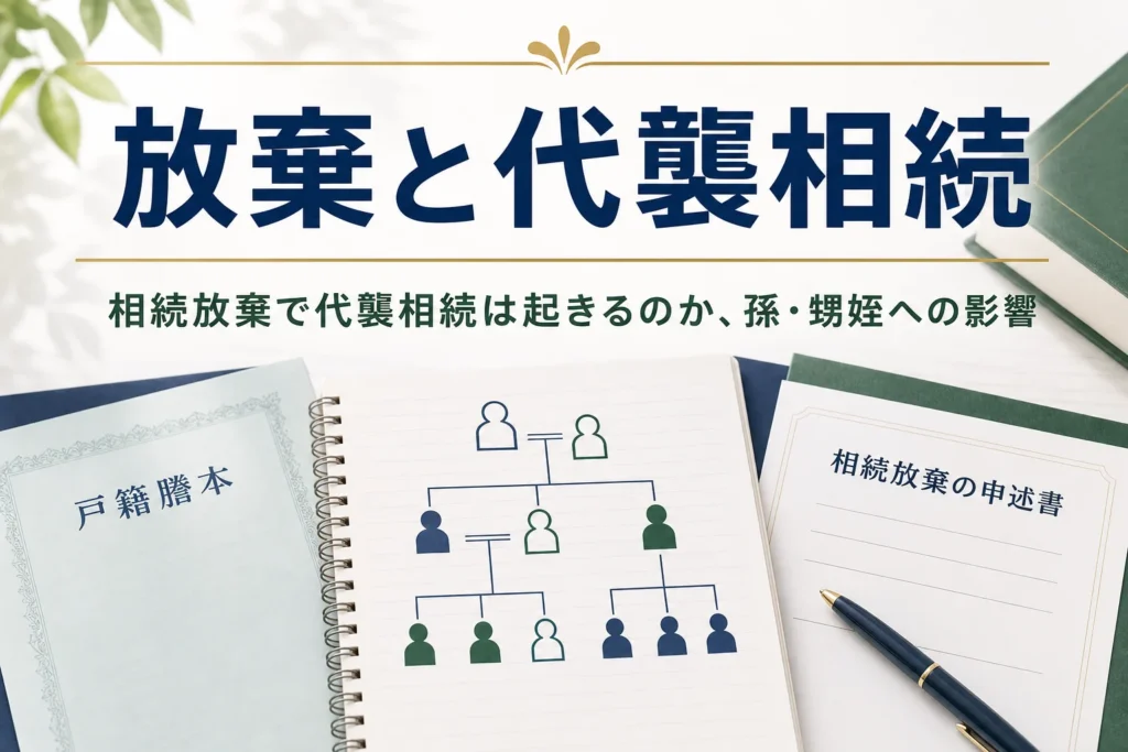 相続放棄と代襲相続の関係、孫や甥姪への影響を解説する記事のアイキャッチ