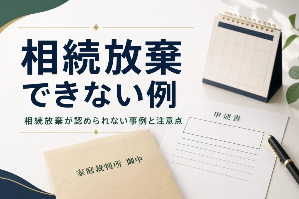 相続放棄が認められない事例と注意点を解説する記事のアイキャッチ