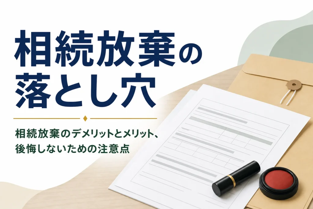 相続放棄のデメリットとメリットを解説する記事のアイキャッチ