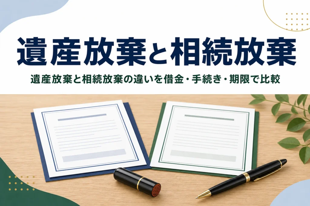 遺産放棄と相続放棄の違いを解説する記事のアイキャッチ