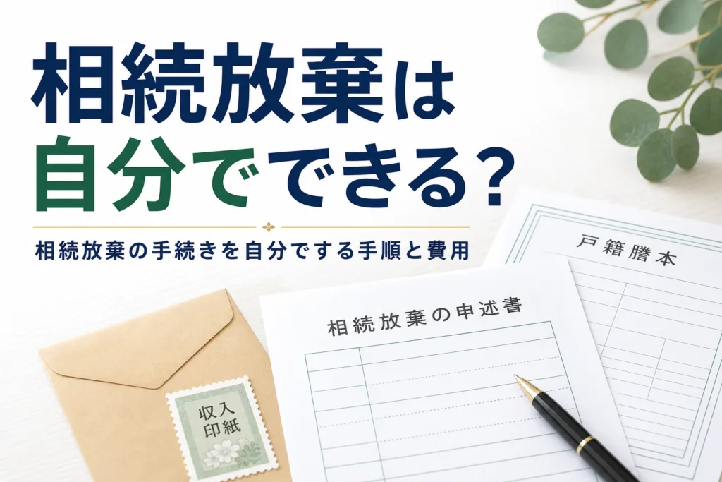 相続放棄の手続きを自分でする方法を解説する記事のアイキャッチ