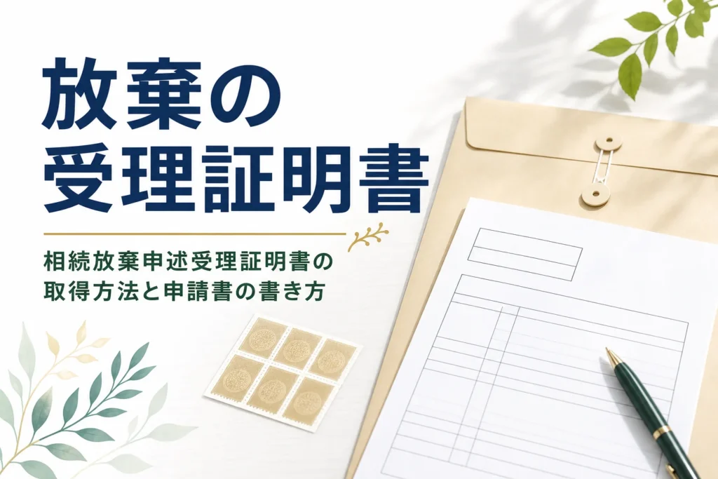 相続放棄申述受理証明書の取得方法と申請書の書き方を解説する記事のアイキャッチ