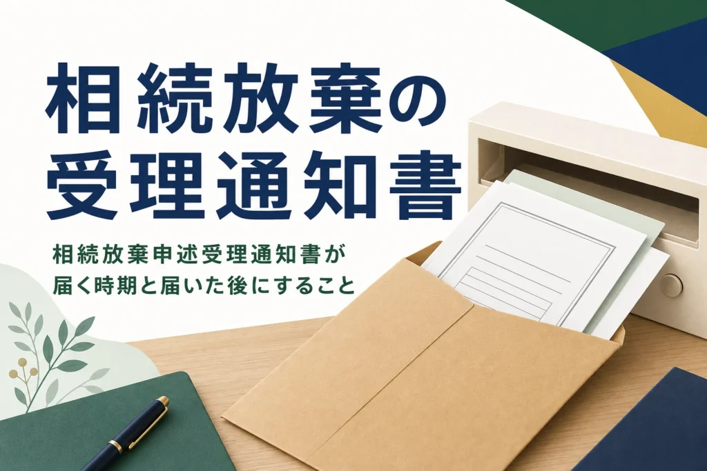 相続放棄申述受理通知書が届く時期と届いた後の対応を解説する記事のアイキャッチ