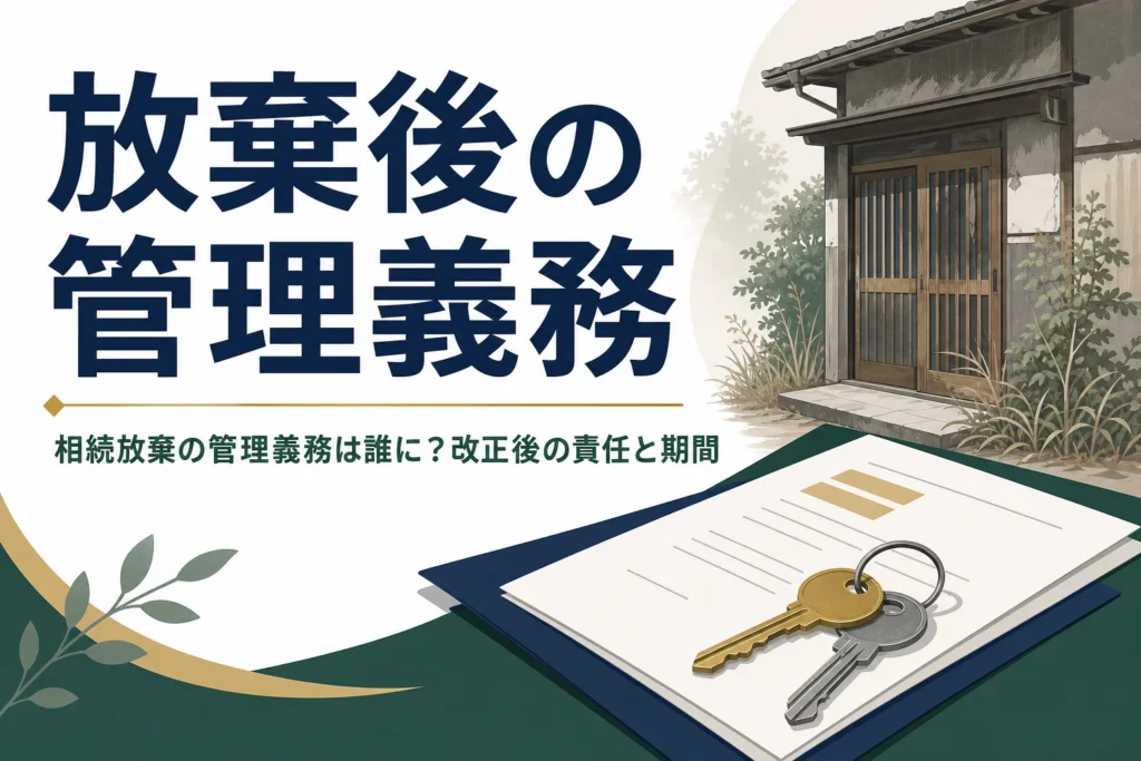 相続放棄後の管理義務（保存義務）を負う人と期間を解説する記事のアイキャッチ