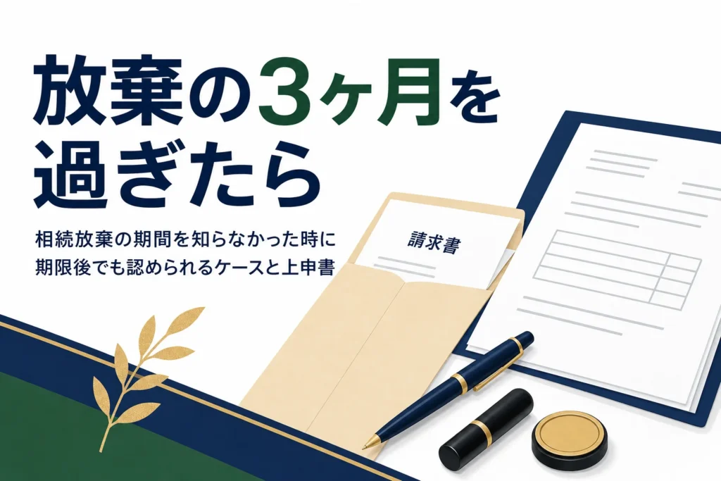 相続放棄の期間を知らなかった場合の対処法を解説する記事のアイキャッチ