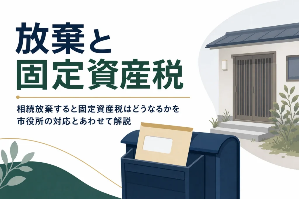 相続放棄すると固定資産税はどうなるかを市役所の対応とあわせて解説する記事のアイキャッチ