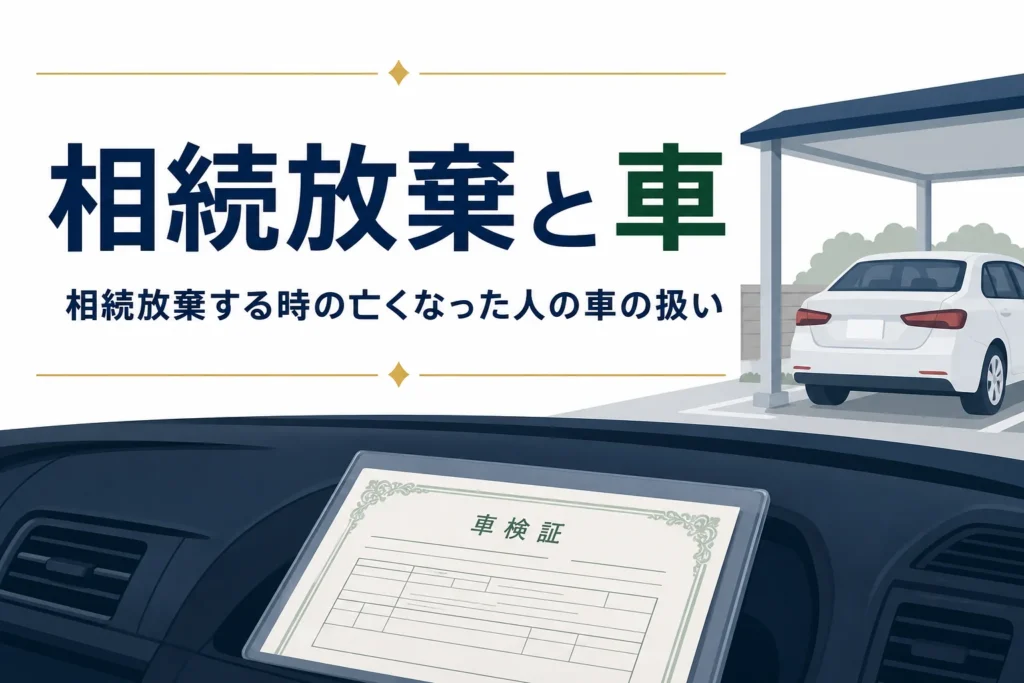 相続放棄する時の亡くなった人の車の扱いを解説する記事のアイキャッチ