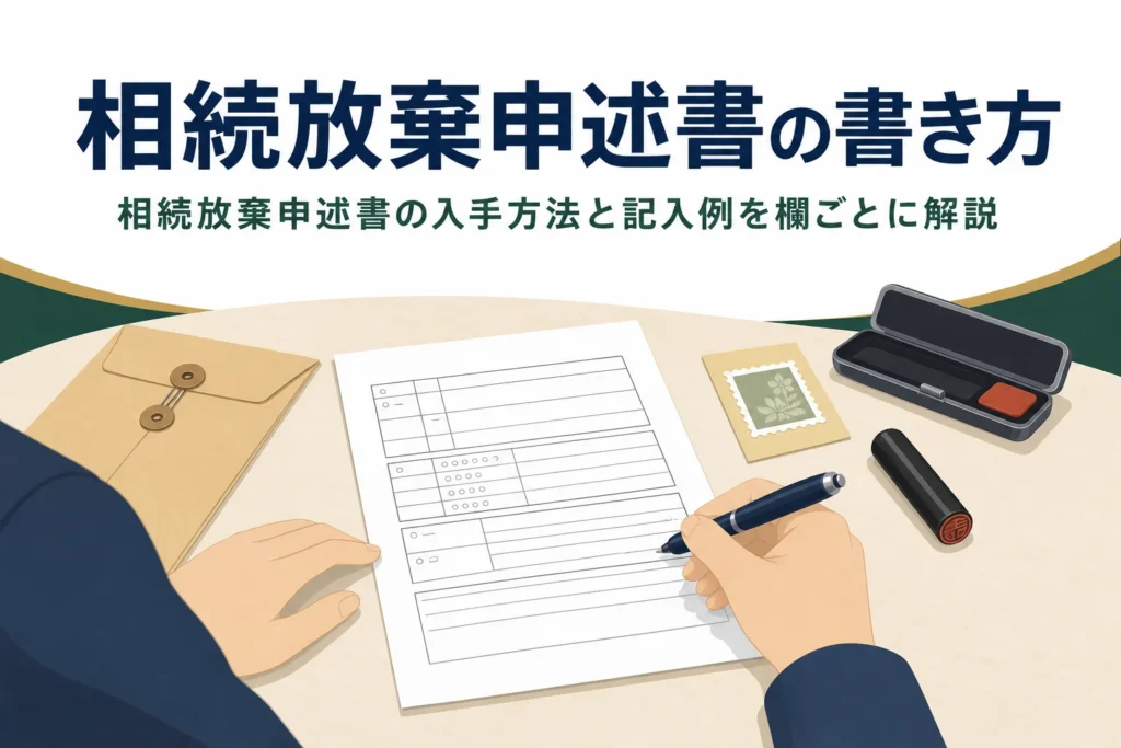 相続放棄申述書の書き方と入手方法を解説する記事のアイキャッチ