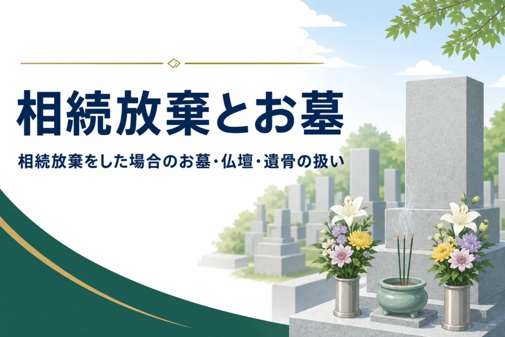 相続放棄をしてもお墓や仏壇を継げるかを解説する記事のアイキャッチ