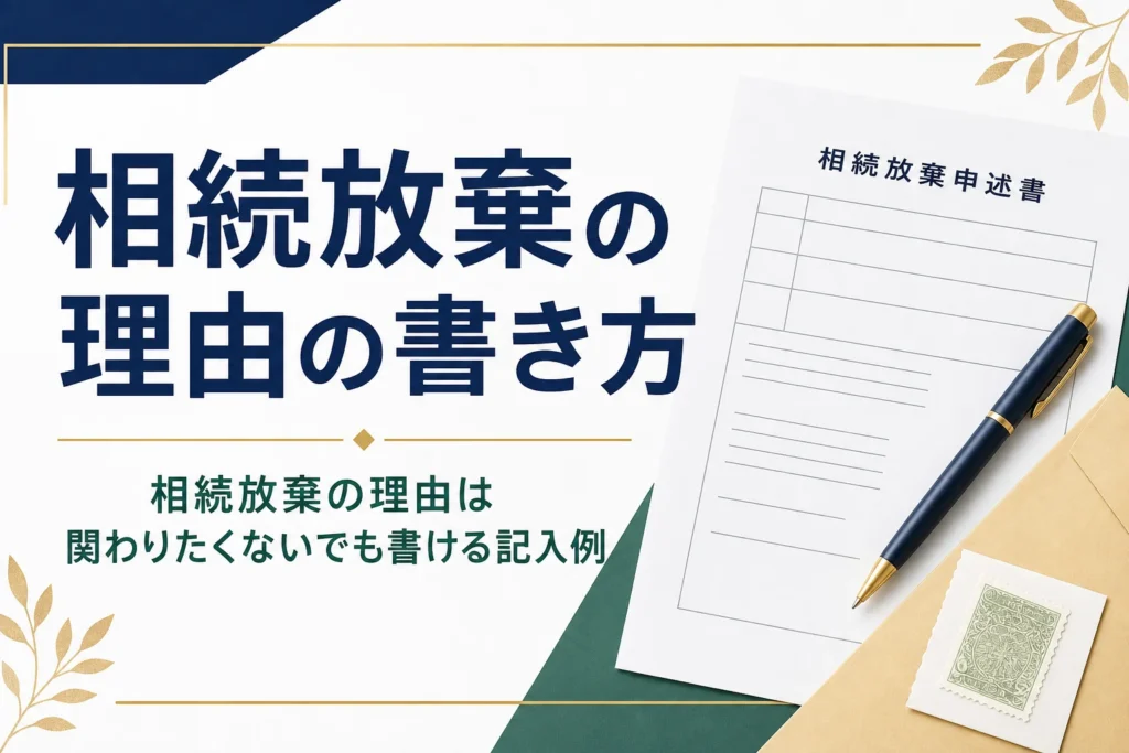 相続放棄申述書の放棄の理由の書き方を解説する記事のアイキャッチ