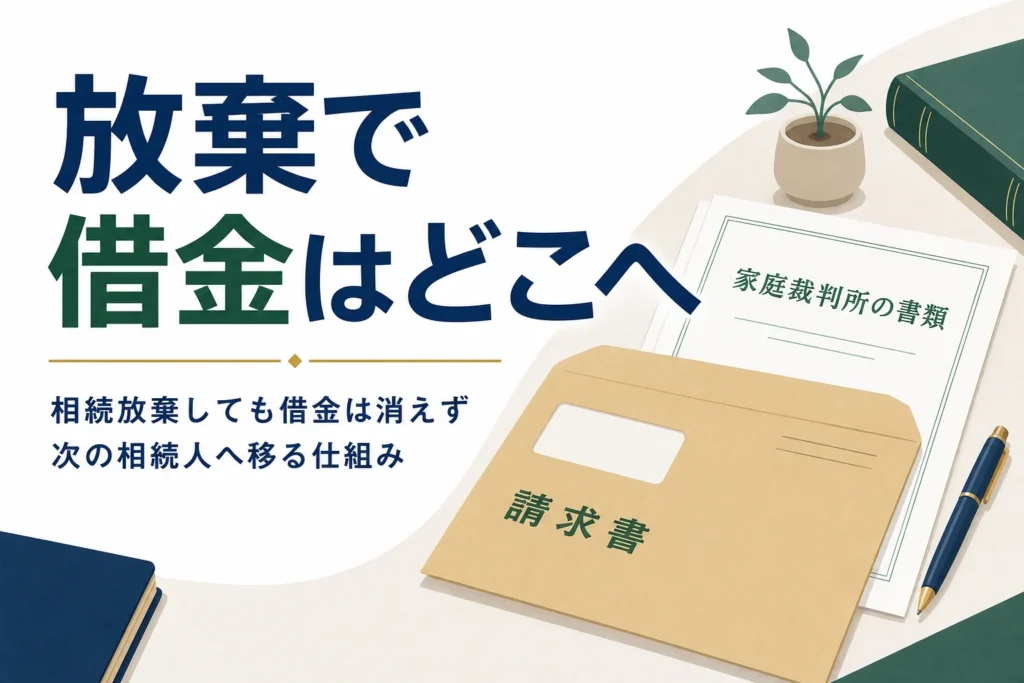 相続放棄しても借金は消えず次の相続人へ移る仕組みを解説する記事のアイキャッチ