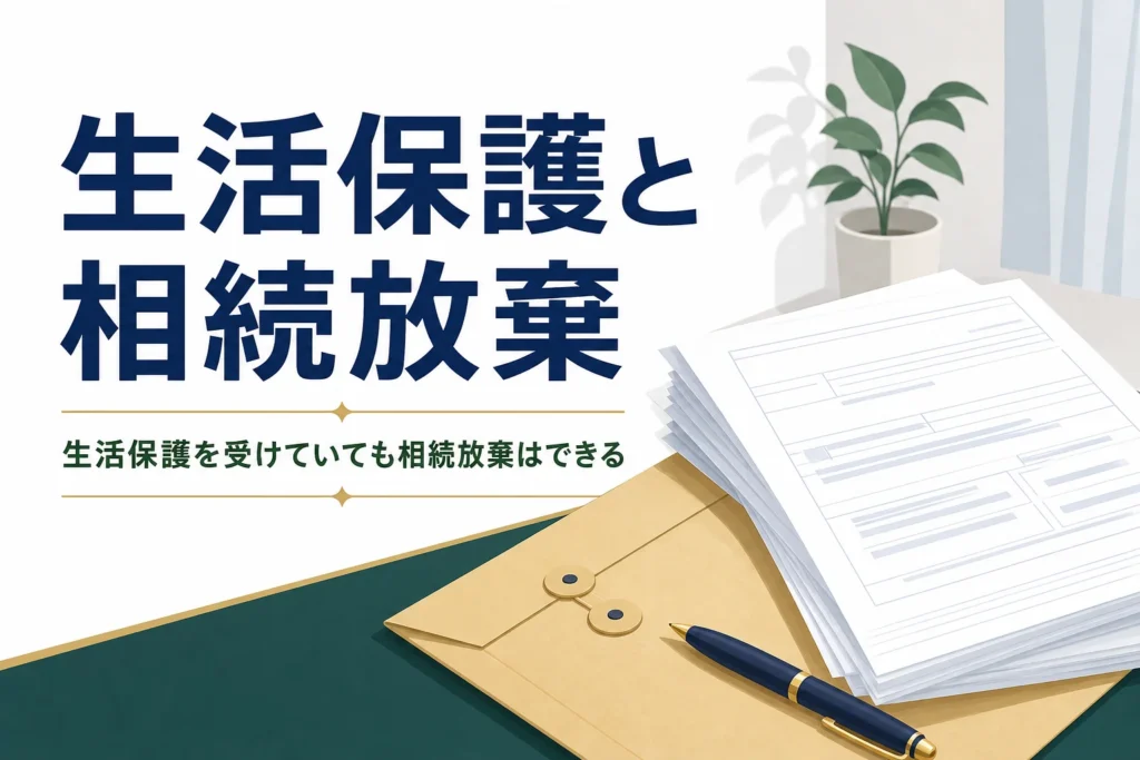 生活保護を受けていても相続放棄はできるを解説する記事のアイキャッチ