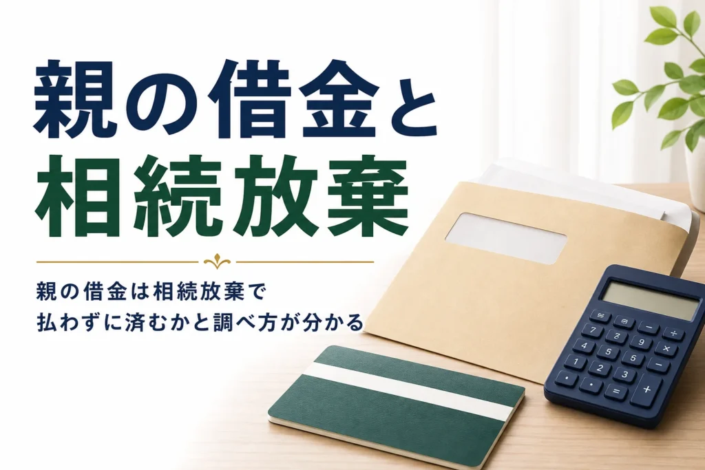 親の借金を相続放棄で引き継がないための判断ポイントを解説する記事のアイキャッチ