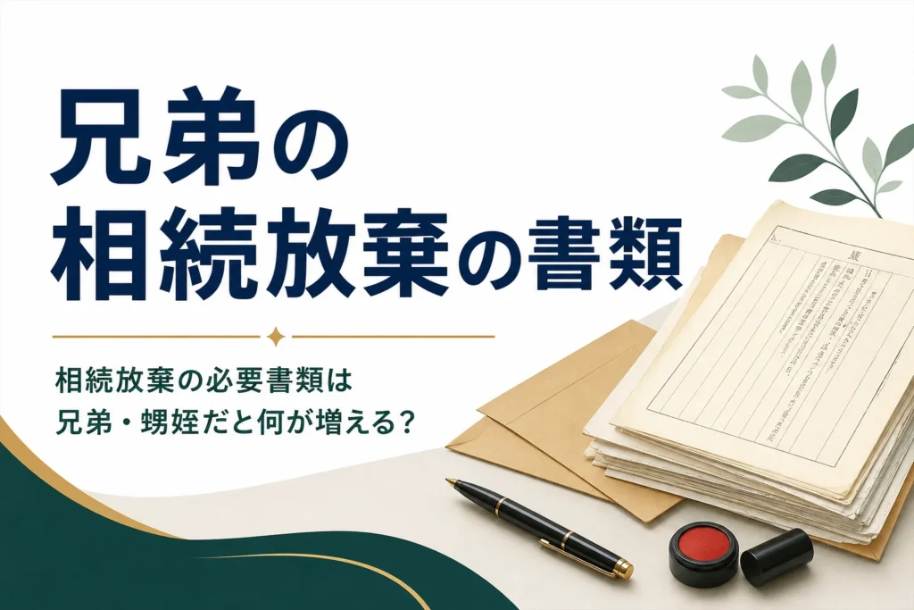 兄弟姉妹や甥姪が相続放棄をする時の必要書類を解説する記事のアイキャッチ