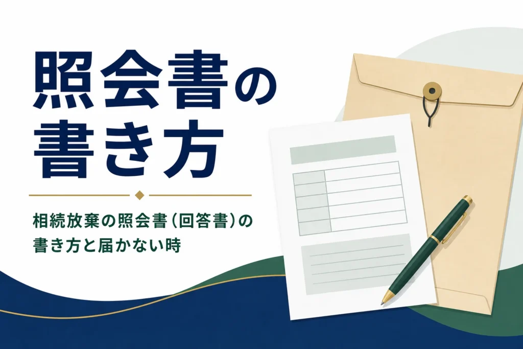 相続放棄の照会書の書き方を解説する記事のアイキャッチ