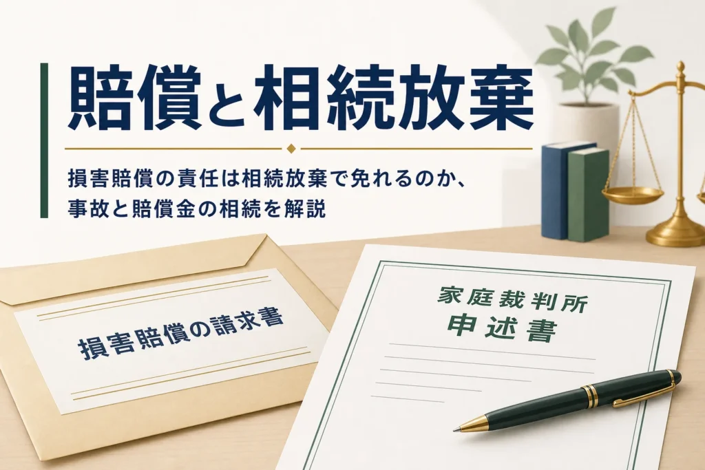 損害賠償の責任と相続放棄の関係を解説する記事のアイキャッチ