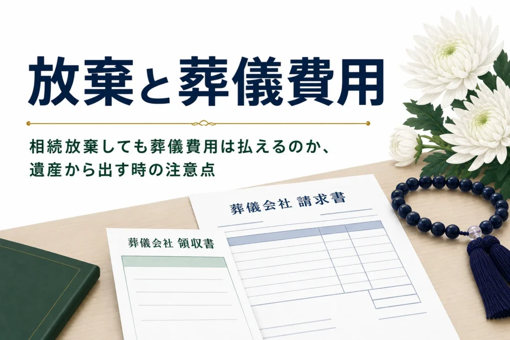 相続放棄しても葬儀費用を払えるかを解説する記事のアイキャッチ