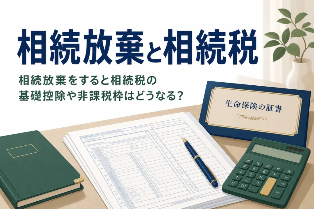 相続放棄をした時の相続税の基礎控除や生命保険金の非課税枠の扱いを解説する記事のアイキャッチ