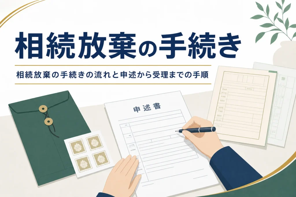 相続放棄の手続きの流れを解説する記事のアイキャッチ