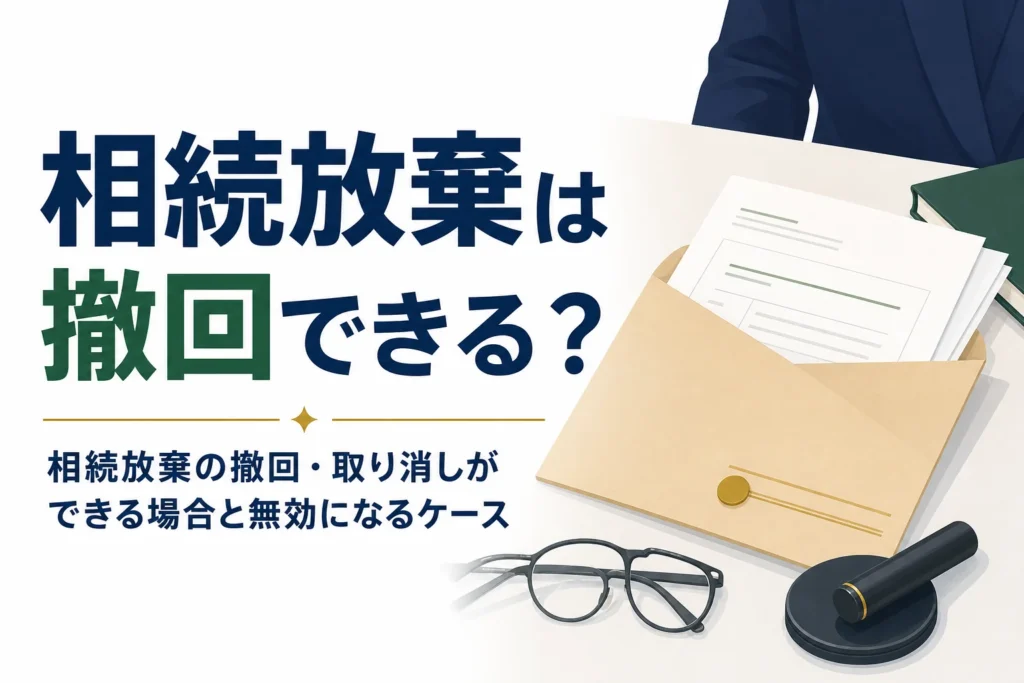 相続放棄の撤回・取り消しができる場合と無効になるケースを解説する記事のアイキャッチ
