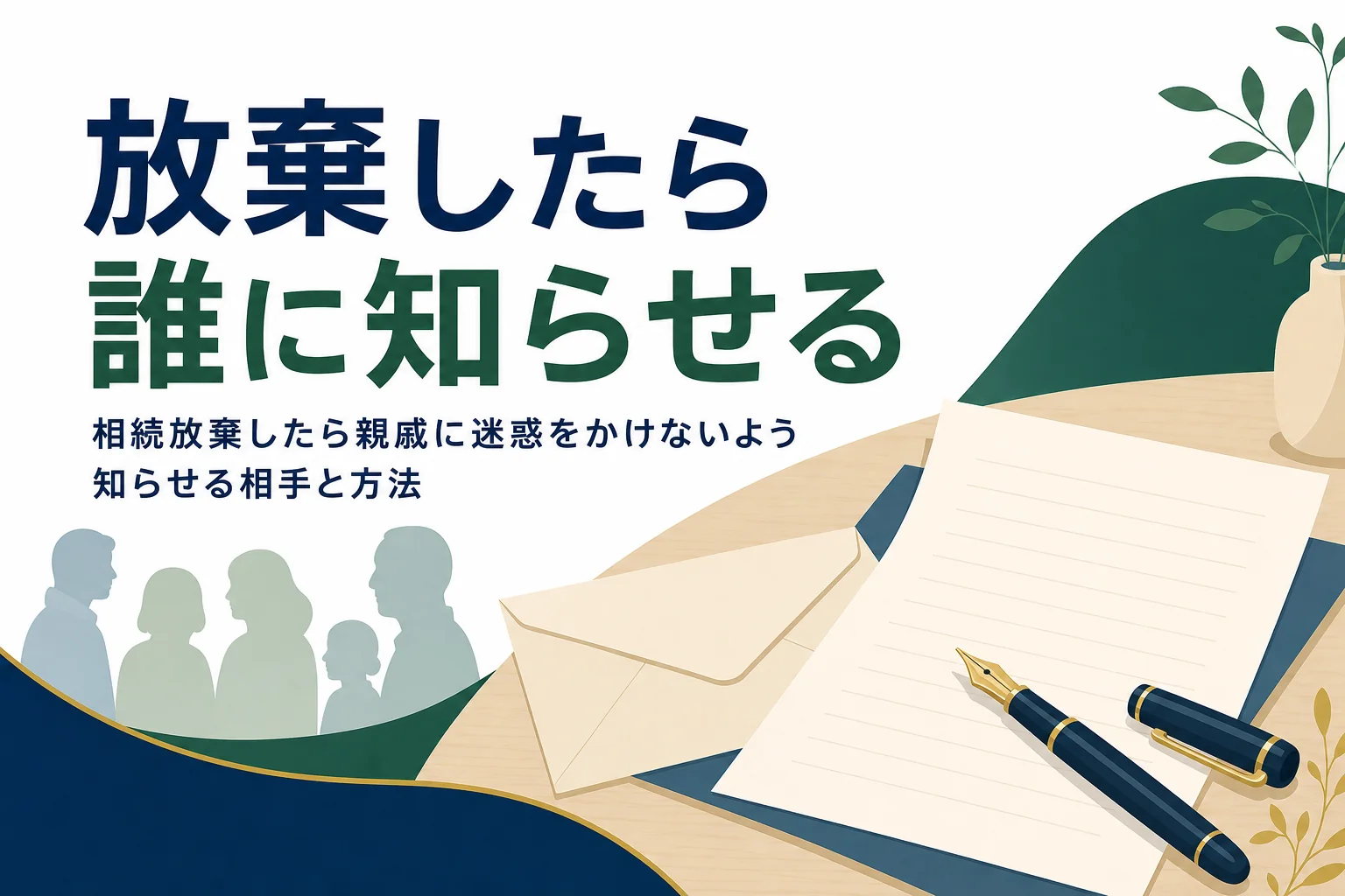 相続放棄したら親戚に迷惑をかけないよう知らせる相手と方法を解説する記事のアイキャッチ