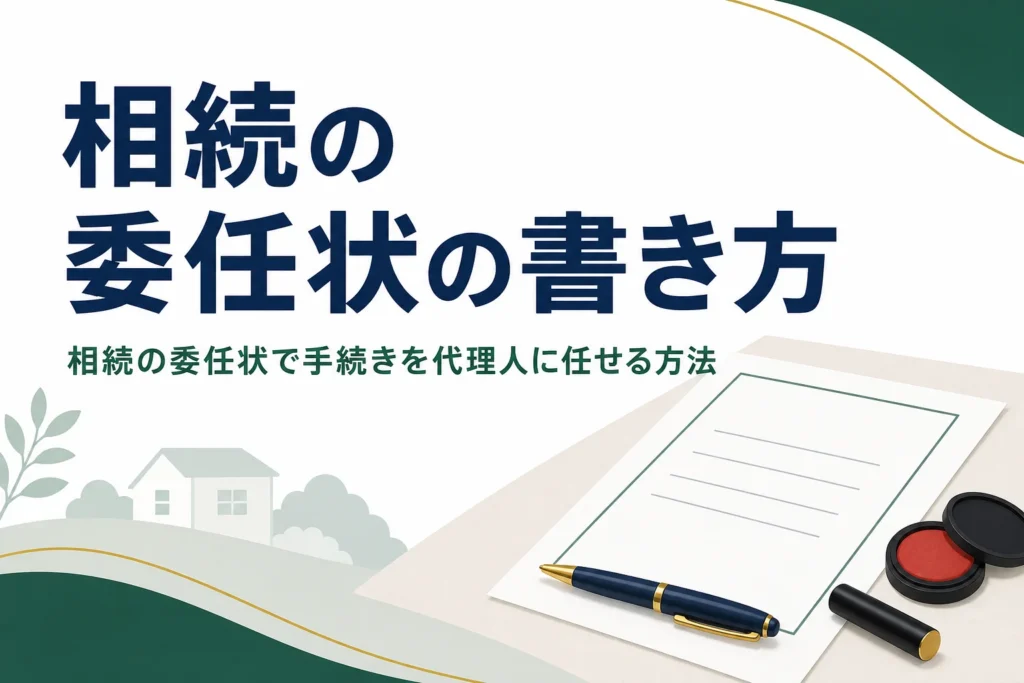 相続の委任状の書き方と代理人に頼む方法を解説する記事のアイキャッチ