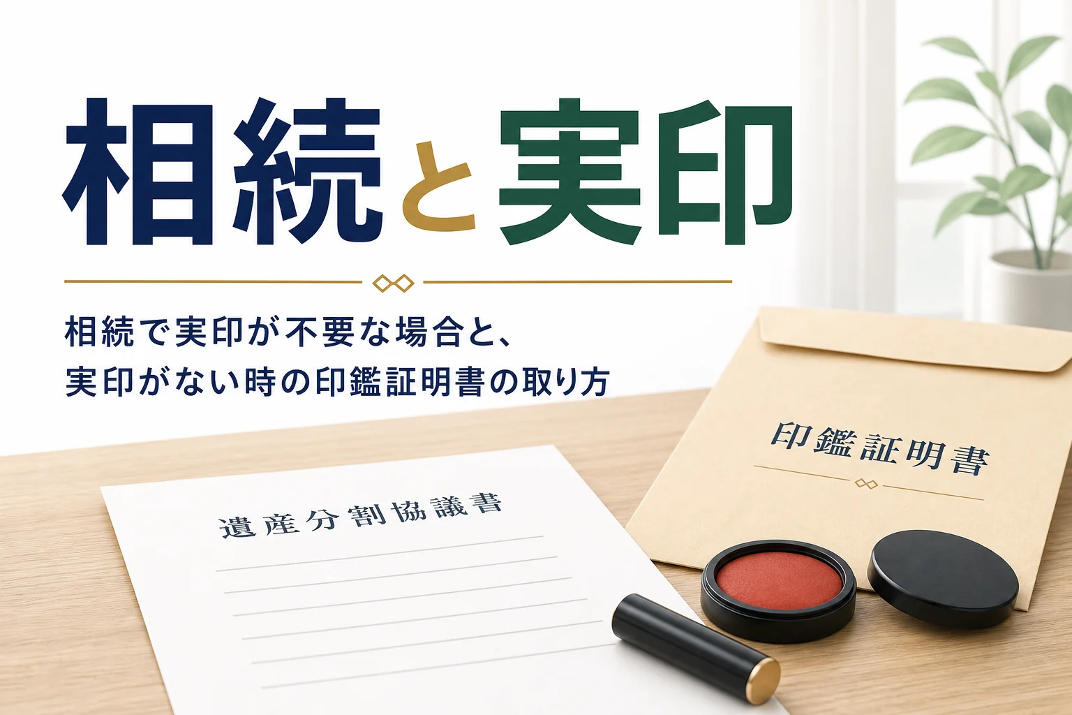 相続で実印が必要な場合と不要な場合を解説する記事のアイキャッチ