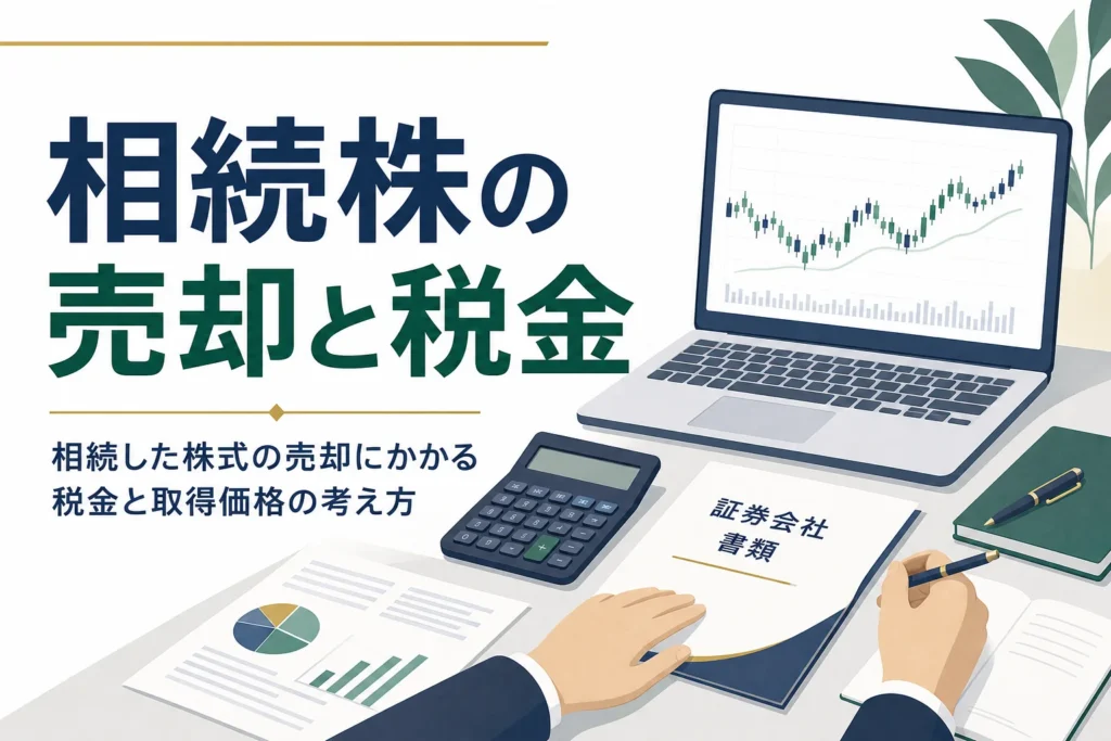 相続した株式の売却にかかる税金と取得価格の考え方を解説する記事のアイキャッチ