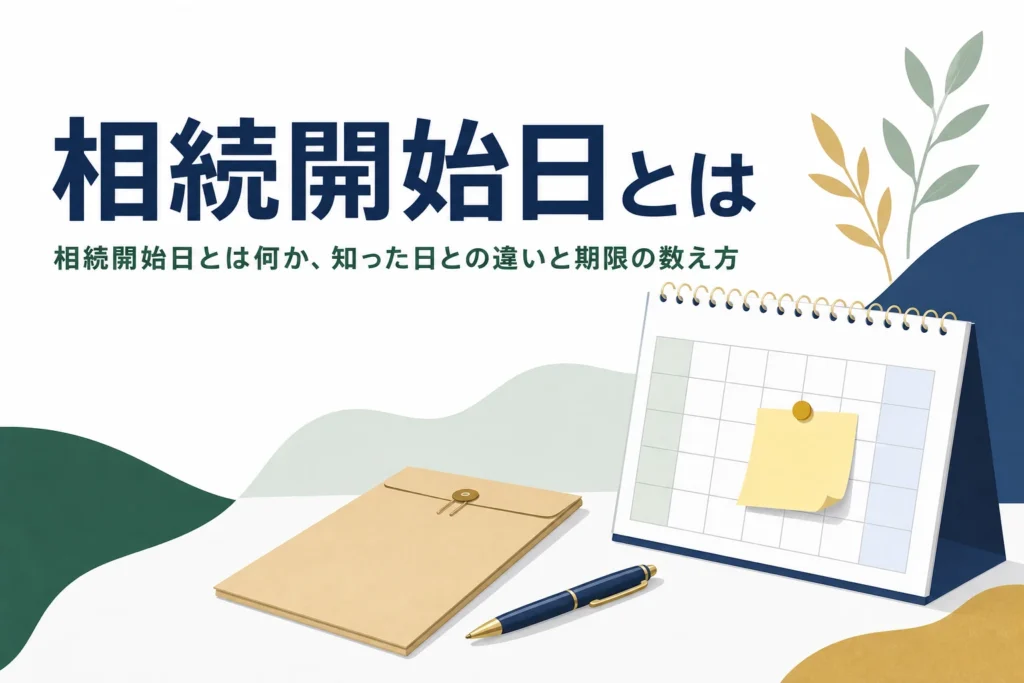 相続開始日と相続の開始を知った日の違いを解説する記事のアイキャッチ