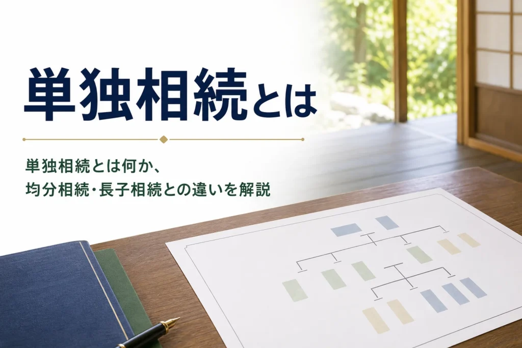 単独相続とは何か、均分相続・長子相続との違いを解説する記事のアイキャッチ