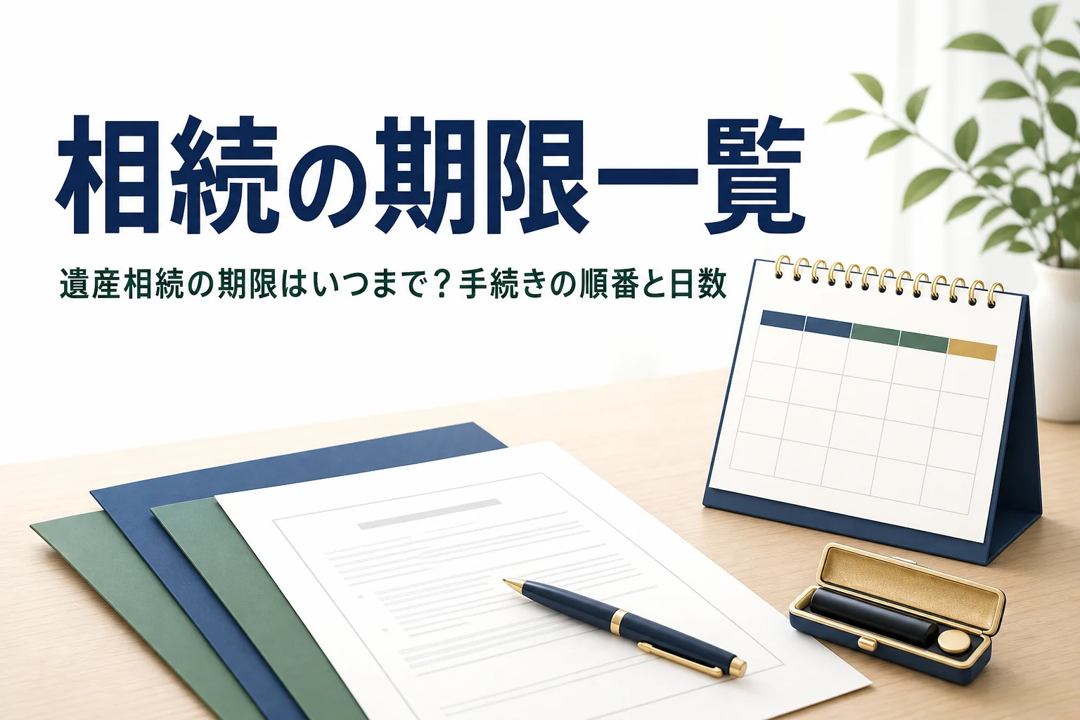 遺産相続の手続き期限を一覧で解説する記事のアイキャッチ
