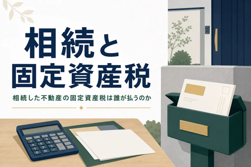 相続した不動産の固定資産税を誰が払うかを解説する記事のアイキャッチ