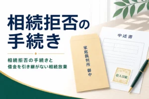 相続拒否の手続きと相続放棄を解説する記事のアイキャッチ